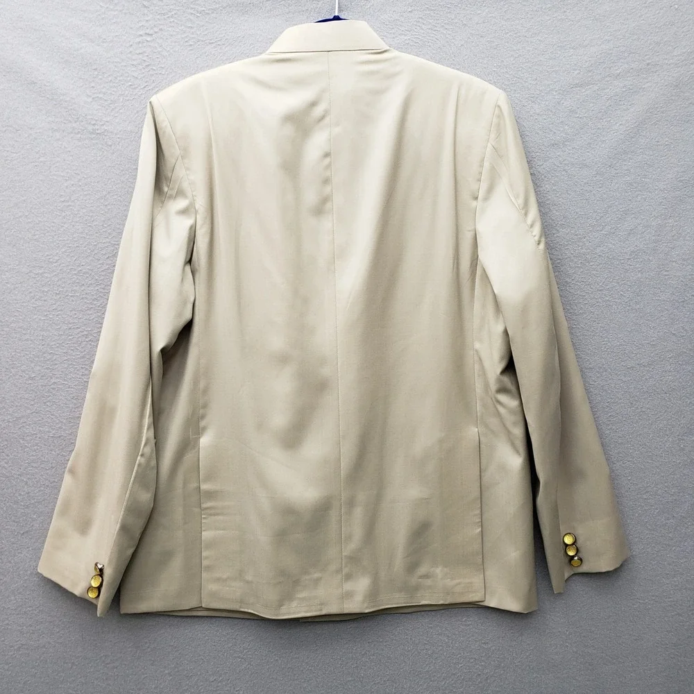 The Raymond Shop Mandarin Collar Nehru Jacket Blazer Cream Men's Size 42